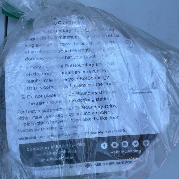 ─୨ৎ─ Shark Robot BotBoundary Magnetic Tape Bot Boundary Vacuum Strips (2F-DV) - Picture 4 of 4